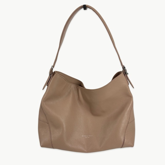 Aspinal of London Pebble Leather Hobo Shoulder Bag | Soft Taupe | Discontinued - Picture 12 of 16